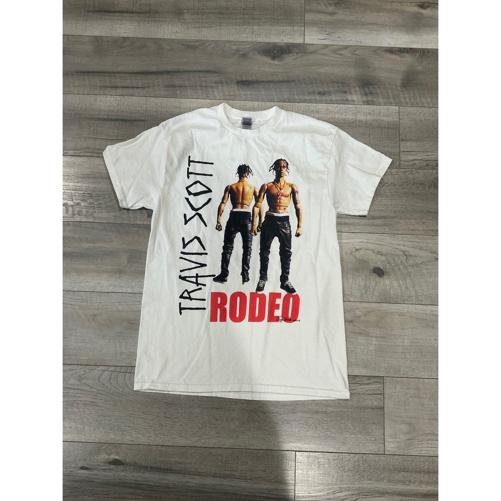 Travis Scott Rodeo Album Graphic T-Shirt White‎ Gildan Mens Medium
